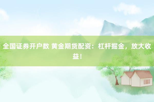 全国证券开户数 黄金期货配资：杠杆掘金，放大收益！