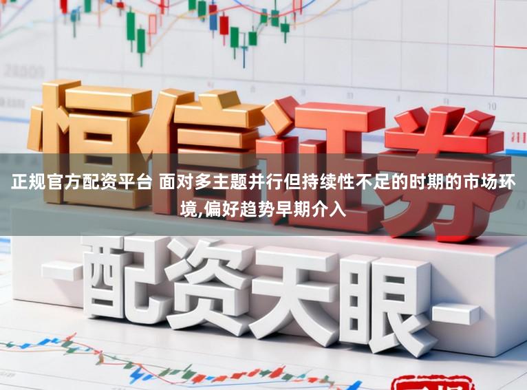 正规官方配资平台 面对多主题并行但持续性不足的时期的市场环境,偏好趋势早期介入