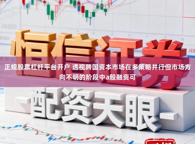 正规股票杠杆平台开户 透视跨国资本市场在多策略并行但市场方向不明的阶段中a股融资可