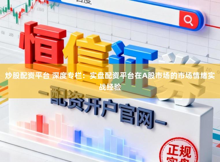 炒股配资平台 深度专栏:实盘配资平台在A股市场的市场情绪实战经验